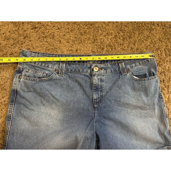 TOMMY HILFIGER Vintage Jean Denim Shorts 2000’s Y2k Beach Casual Vacation Sz 20 - Picture 11 of 12